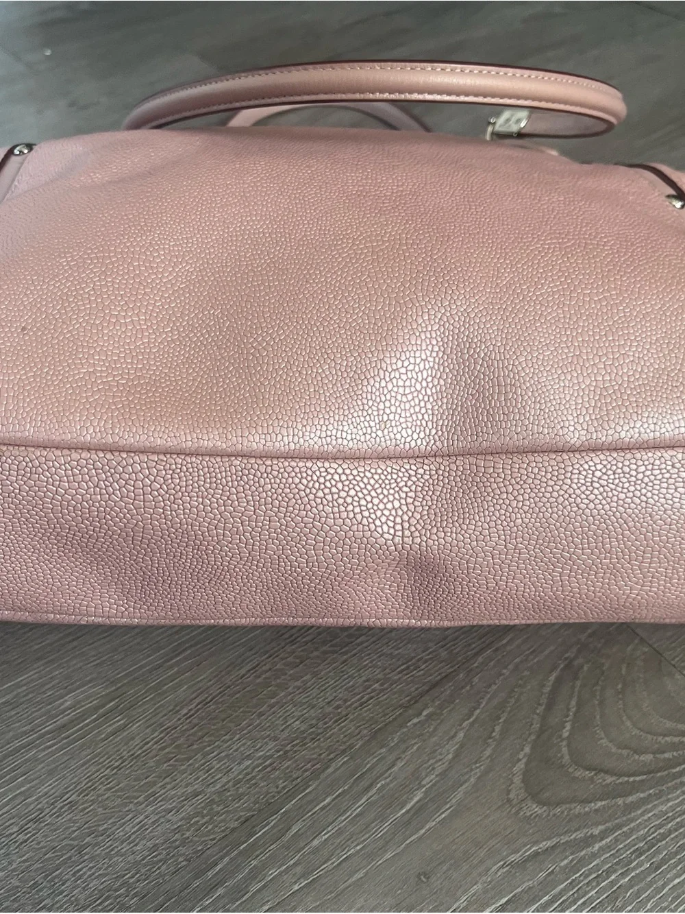 Coach Metallic Rose Pink Leather Tote